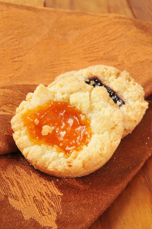Shortbread ciastka z dżemem obrazy royalty free