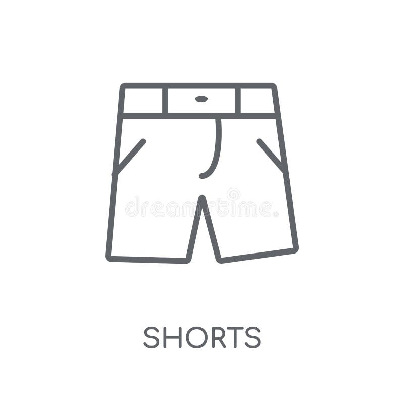 Shorts Linear Icon. Modern Outline Shorts Logo Concept on White Stock