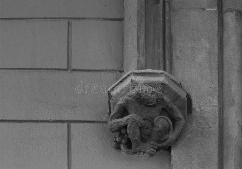 Monkey Waiting by the Window Stock Image - Image of sculpture ...