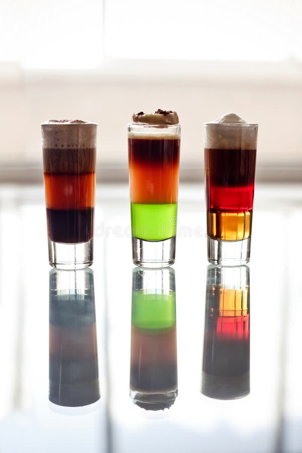 Shot Cocktail with Coffee Liqueur Stock Photo Image of orange