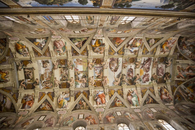 shot frescos ceiling sistine chapel vatican shot frescos ceiling sistine chapel 196551319