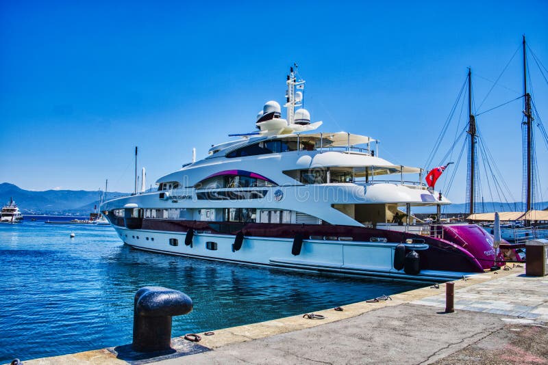 Boat in Ajaccio Port - Corsica, France royalty free stock image Boat in Ajaccio Port - Corsica, France royalty free stock image