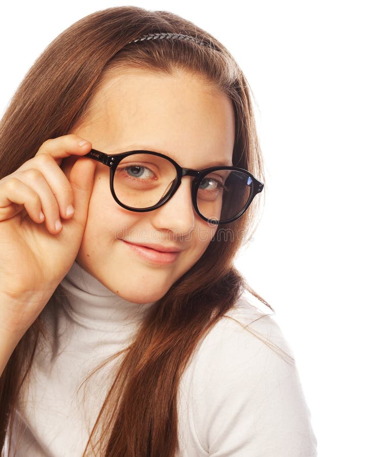 Shot of a little girl in glasses