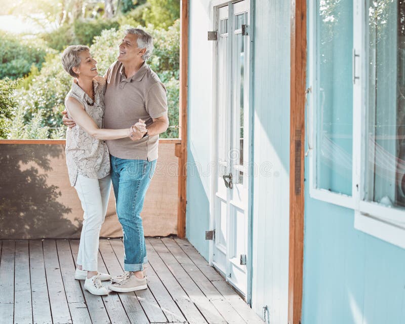 We Always Make Time To Dance Shot Of A Mature Couple Sharing A Dance Outside Stock Image 