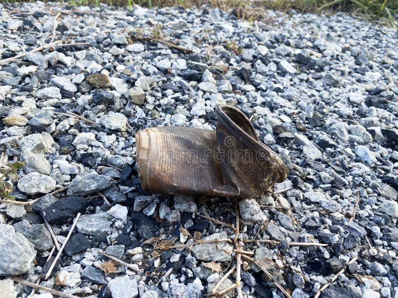Shot of a Pile of a Plastic Bag with a Burning Ground Stock Image