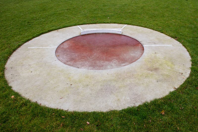 Shot Put Sector Area on the Stadium Stock Image Image of colorful