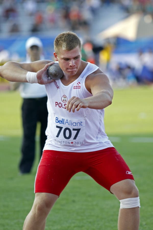 Shot put spain wisniewski stock image Shot put spain wisniewski stock image