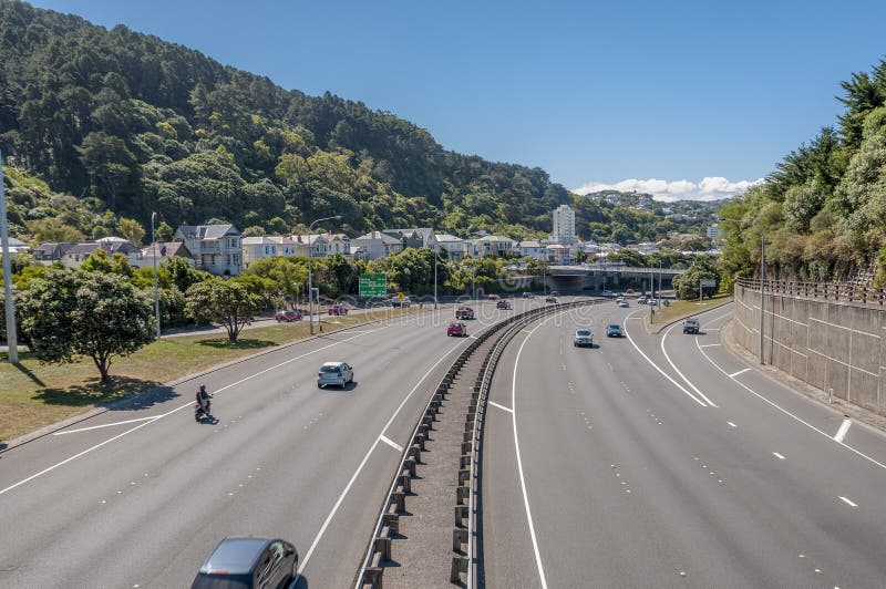 Shot of State Highway  One in Wellington, New Zealand