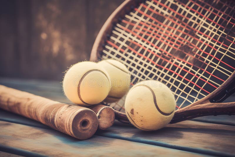 A Shot of a Tennis Racket and a Tennis Ball. Neural Network AI