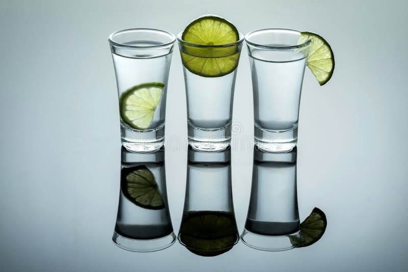Tequila Shot With Salt And Lemon Stock Photo - Image of ...