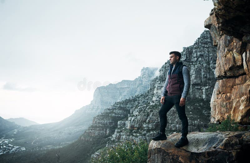 This is Where You Find Out Who You are. Shot of a Young Man Standing on ...