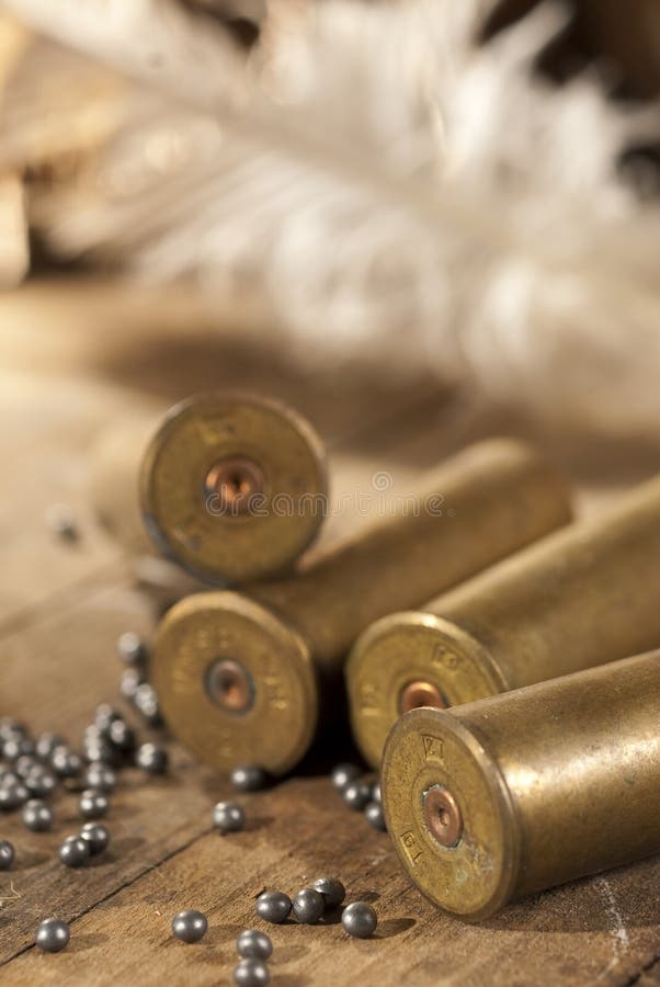 Vintage Brass Shotgun Shells Stock Photos - Free & Royalty-Free