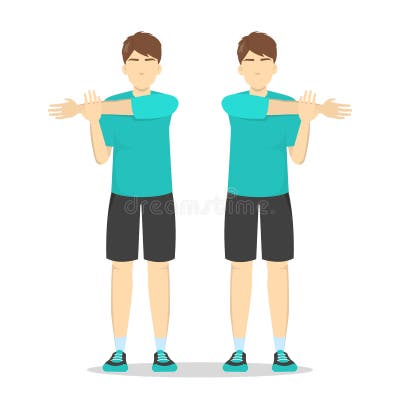 Shoulder Stretch Stock Illustrations – 956 Shoulder Stretch Stock ...