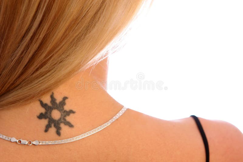 Shoulder and Tattoo stock photography
