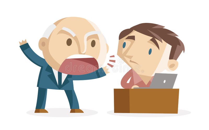 Shouting boss vector illustration Shouting boss vector illustration