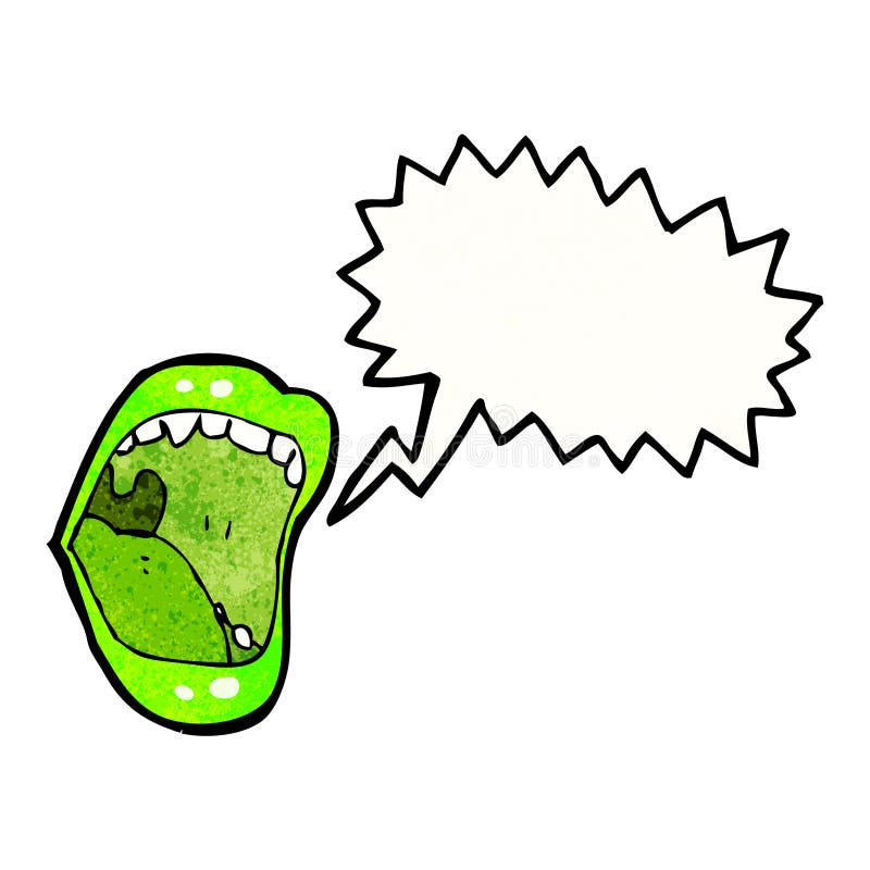 shouting halloween mouth cartoon