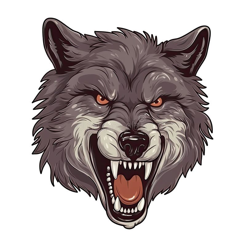 Wolf Face Transparent Background Stock Illustrations – 83 Wolf