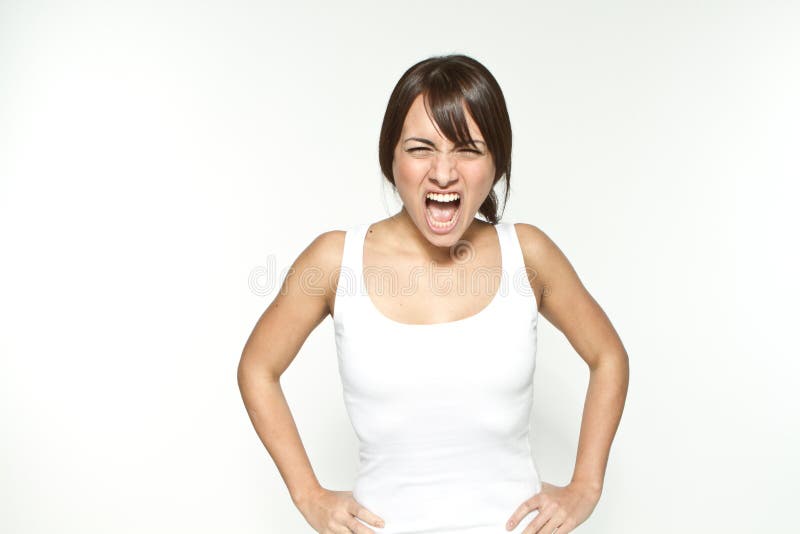 Shouting woman