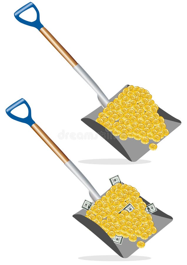 Shovel dollar money stock vector. Illustration of shovel 17921403
