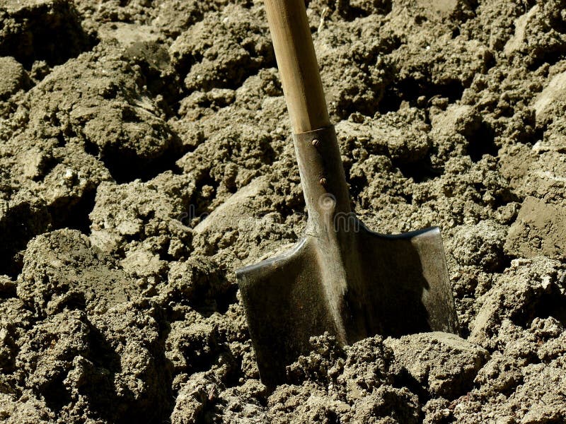 Shovel in the ground stock image. Image of digging, hoeing 43306225