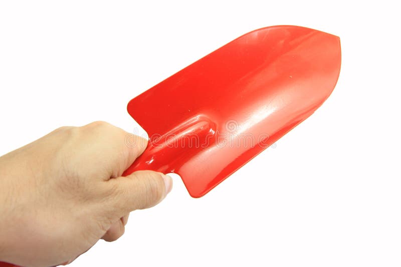Shovel in the hand stock photo. Image of gardening, tool 66002736