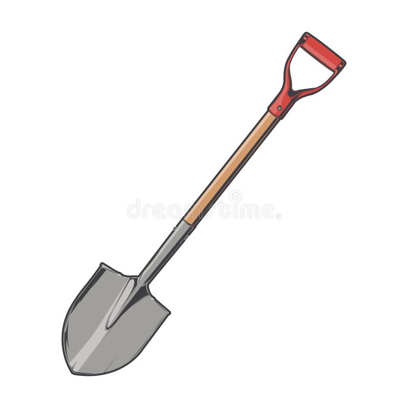 Shovel Isolated on a White Background. Color Line Art Stock Vector - Illustration of line, handle: 43808972 Shovel Isolated on a White Background. Color Line Art Stock Vector - Illustration of line, handle: 43808972