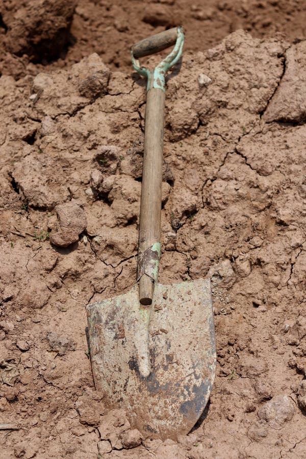 Shovel stock photo. Image of sand, earth, steel, site 101403808