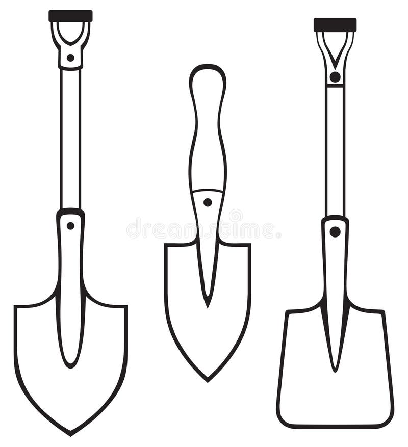 Shovels and spades stock vector. Illustration of beauty 31877647