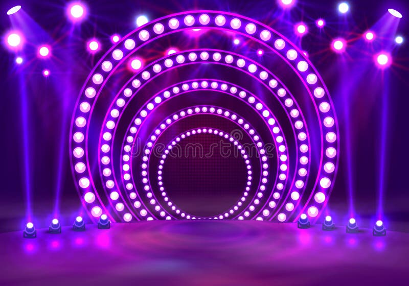 Show light podium purple. stock vector. Illustration of colorful ...
