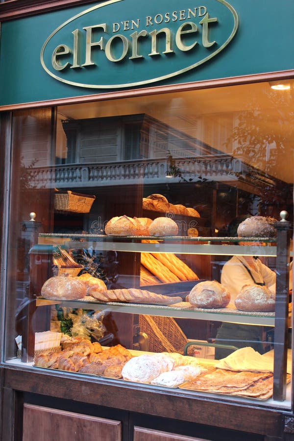 Facade of a Bakery in Barcelona, Spain. Editorial Image Image of