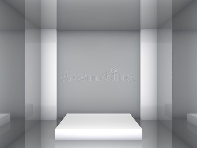 Showcase in the gallery stock illustration