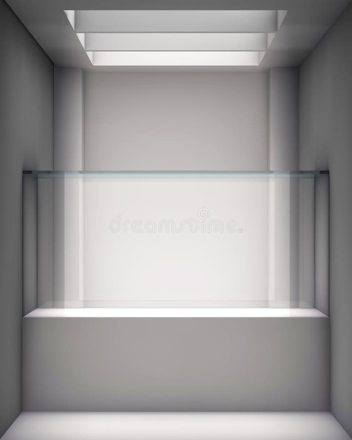 Showcase and niche for exhibit in the gallery royalty free illustration