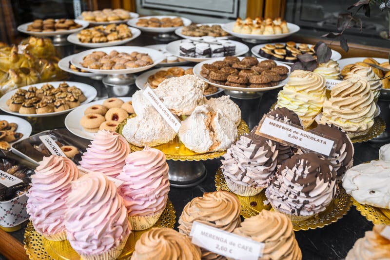 Showcase of a Traditional Bakery in the Old Town of Barcelona. 03.01