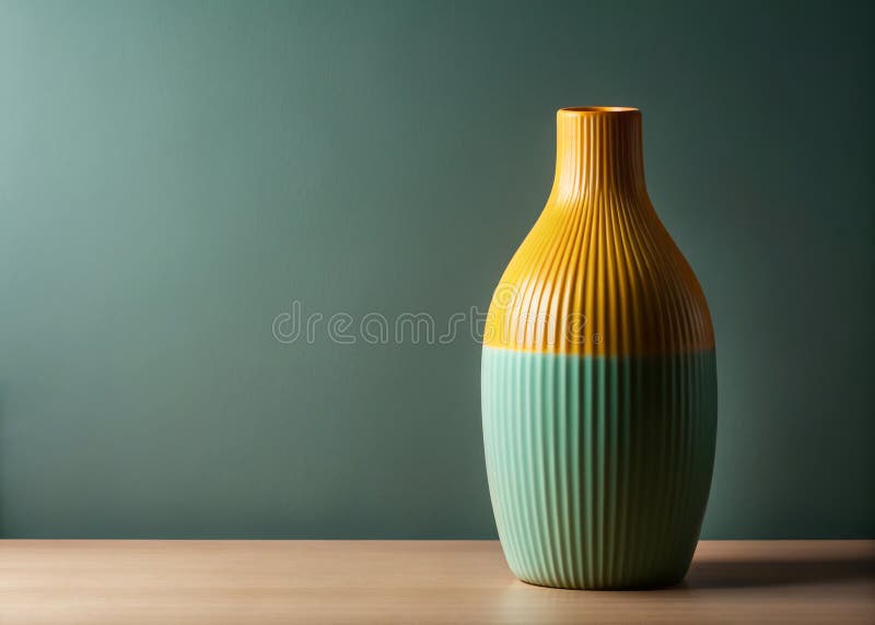 Showcase Your Brand with an Exquisite Ceramic Vase Mockup Elegant Design Featuring Ample RightSide Space for Custom royalty free illustration