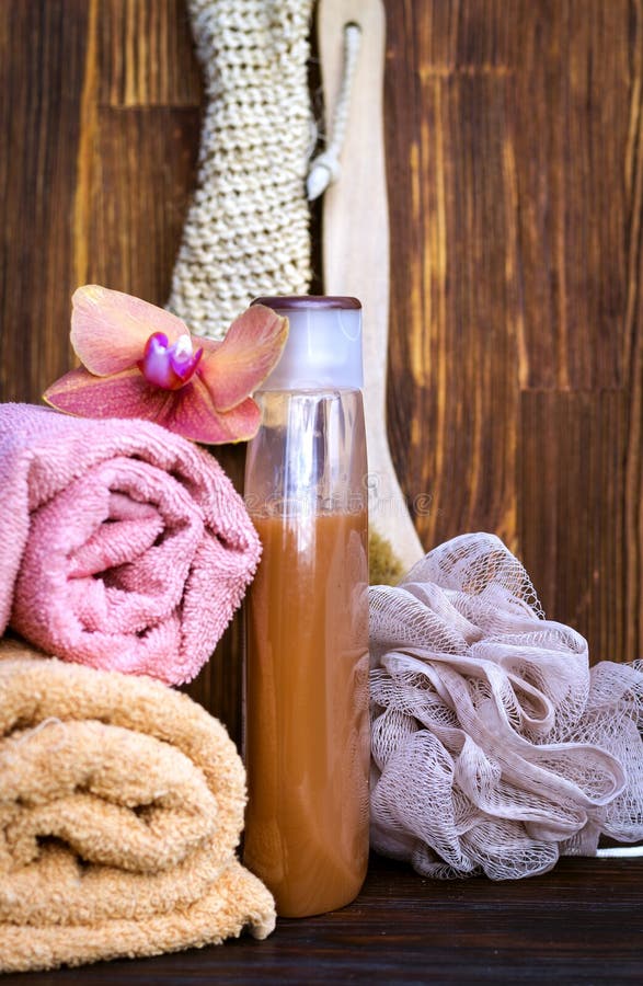 Shower Gel Bottle stock image. Image of isolated, cosmetics 182516525