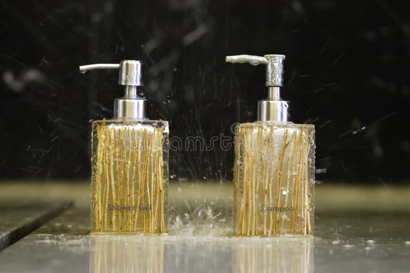 Shower Gel and Shampoo Bottles Stock Image Image of bubble, healthy