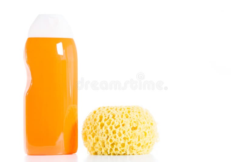 Shower gel and sponge