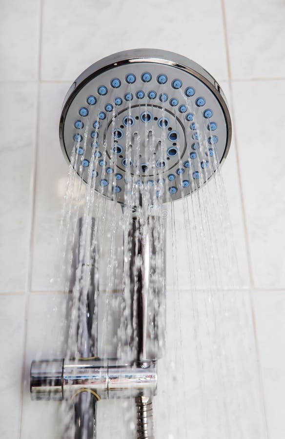 Shower Head with Flowing Water Jets Stock Image Image of contemporary