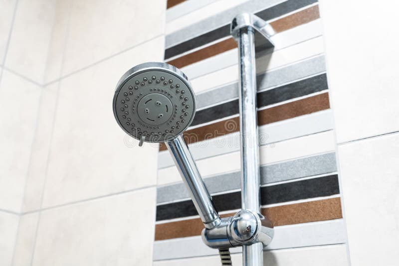 Shower head. Shower room stock photo. Image of modern 190058156