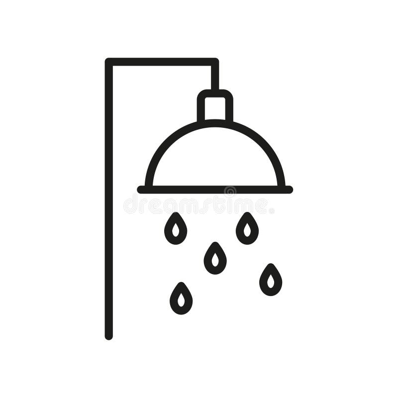 A Shower Head with Water Drops Coming Out of it Stock Illustration
