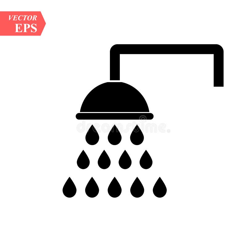 Shower icon. filled flat sign for mobile concept and web design. Showerheads simple solid icon. Symbol, logo illustration. royalty free illustration Shower icon. filled flat sign for mobile concept and web design. Showerheads simple solid icon. Symbol, logo illustration. royalty free illustration