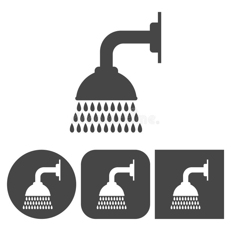 Shower icon - icons set stock illustration