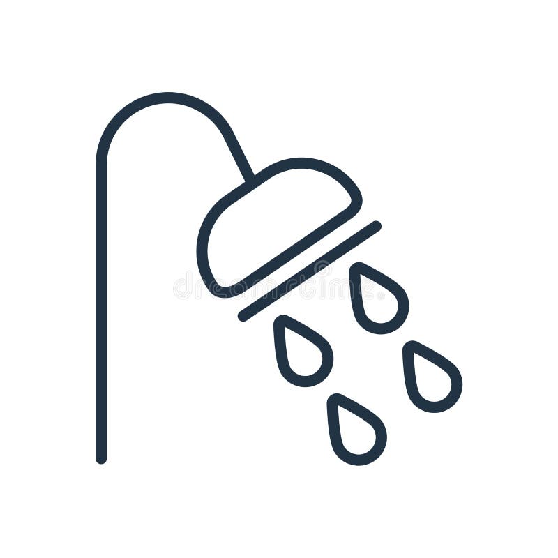 Shower icon vector isolated on white background, Shower sign stock illustration Shower icon vector isolated on white background, Shower sign stock illustration