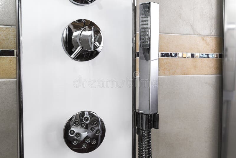 Shower knob regulator stock image. Image of knob, hose 31029317
