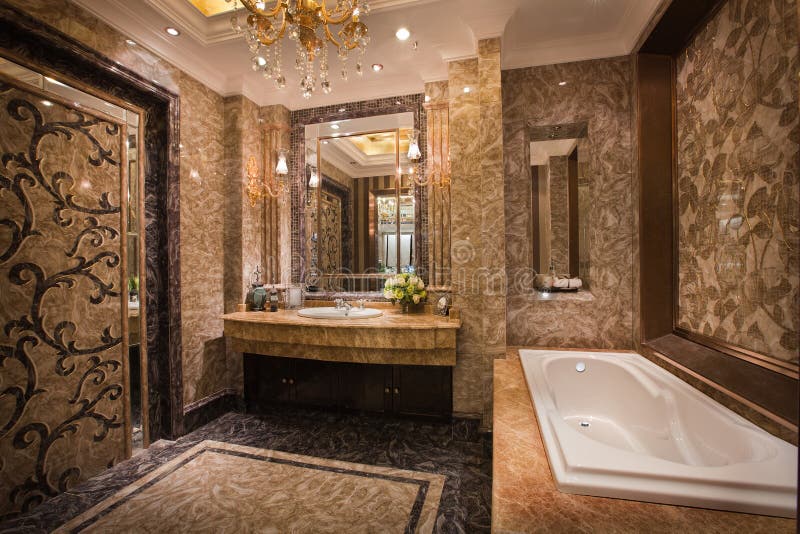 The changing of family decoration to the hotel style, shown in the picture is a shower room of Chinese villa. The changing of family decoration to the hotel style, shown in the picture is a shower room of Chinese villa.