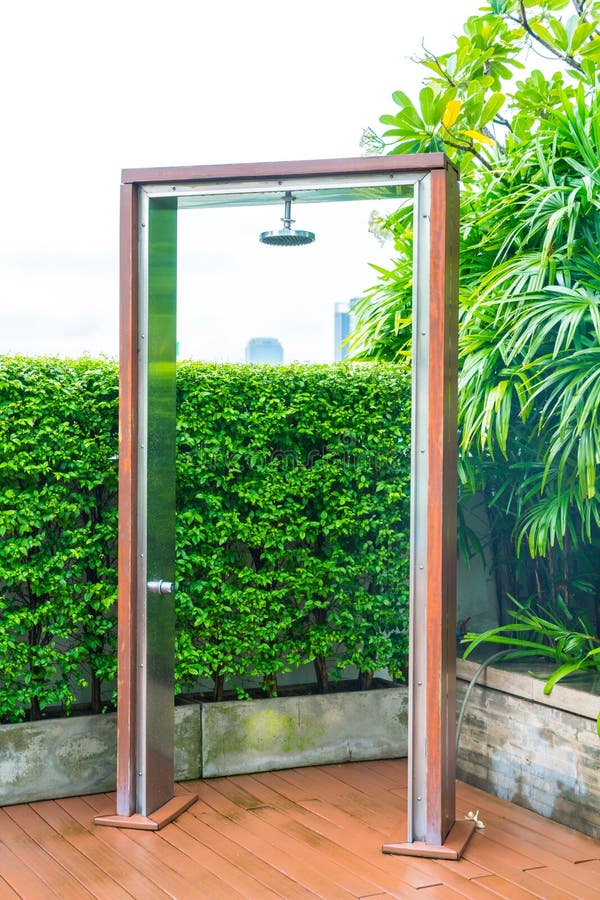 Shower at swimming pool . stock photo. Image of health 77108310