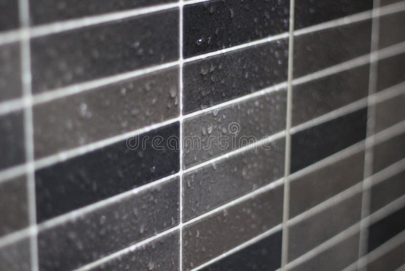 Shower Wall Water Droplets stock image. Image of closeup 189010685