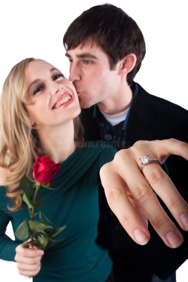 Girl Showing Off Diamond Ring Stock Photo Image of engagement, girl