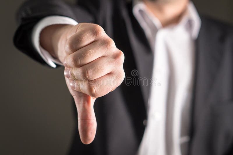 Showing thumbs down. royalty free stock photography