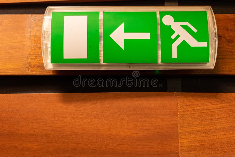 Emergency Exit Door Panic Bars with Signage Stock Image Image of bars